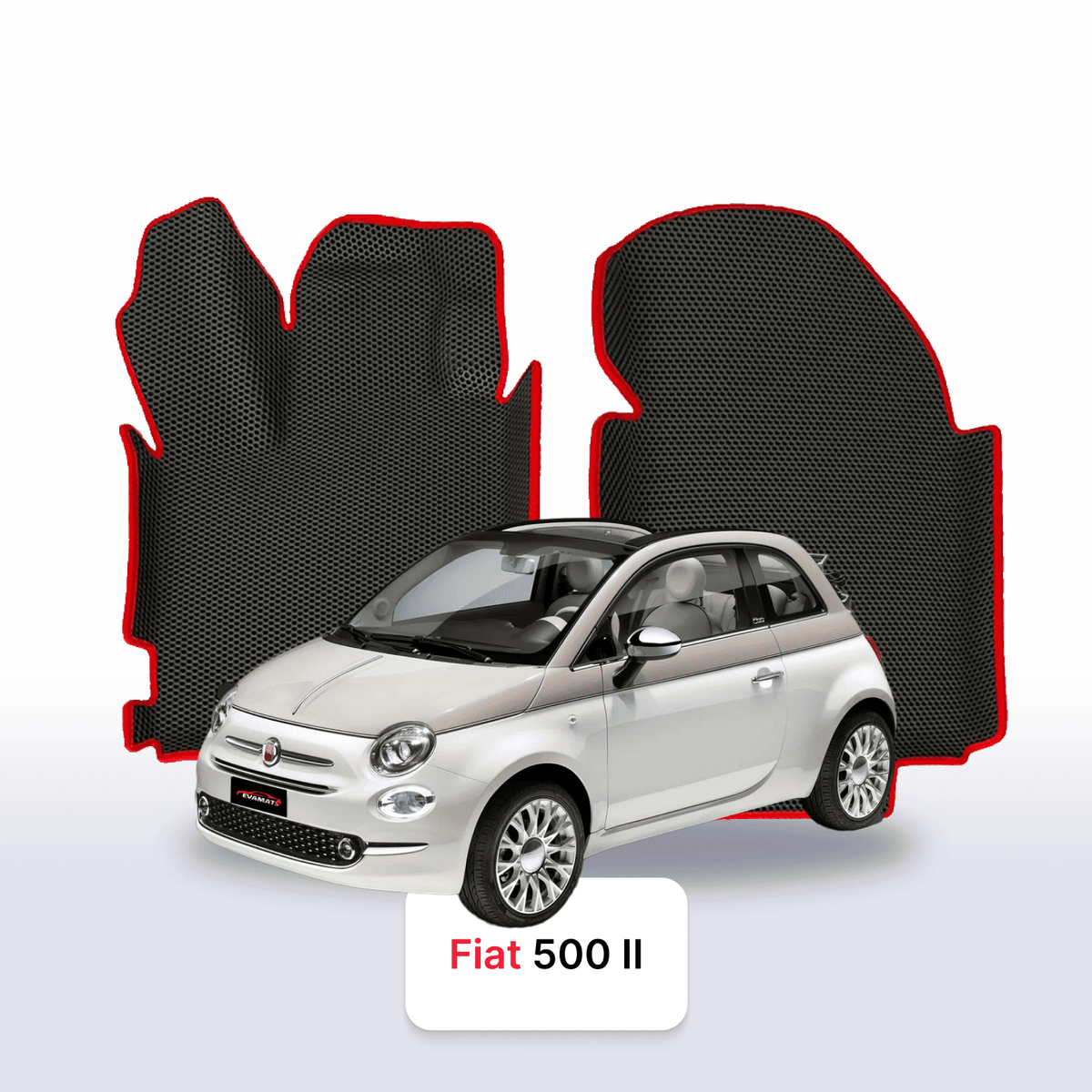 Custom-Fit 3D EVA Car Mats for Fiat 500 II gen 2007–2024 year Hatchback 3-door Convertible