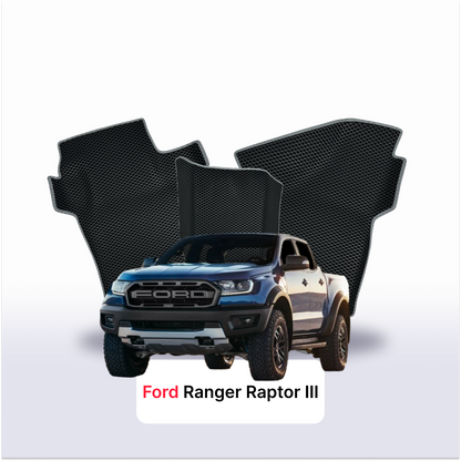 EVA Dywaniki samochodowe od EVA MATS 3D do Ford Ranger Raptor 5 gen 2019-2023 rok PICK-UP podwójna kabina