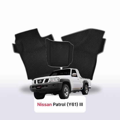 EVA Dywaniki samochodowe od EVA MATS 3D do Nissan Patrol(Y61) III gen 1997-2024 rok PICK-UP pojedyncza kabina
