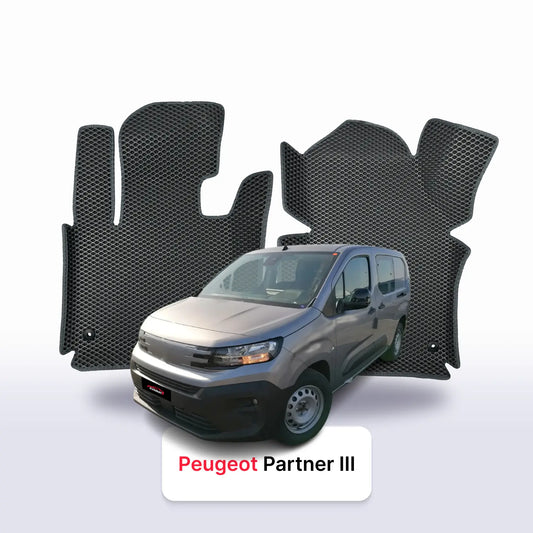 Custom-Fit 3D EVA Car Mats for Peugeot Partner III gen 2018–2026 year Minivan