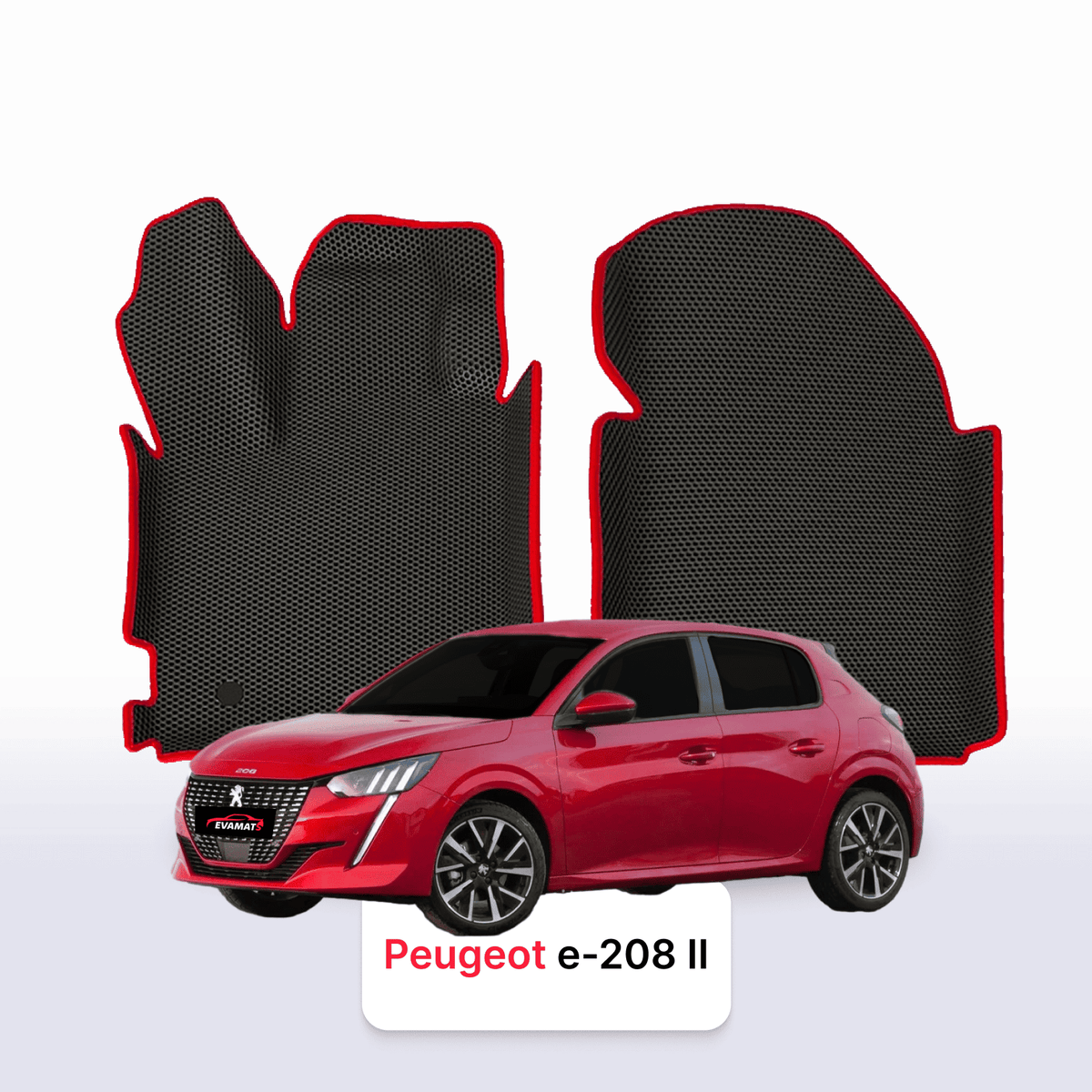 Custom-Fit 3D EVA Car Mats for Peugeot E-208 MT II gen 2019–2028 year Electric Hatchback 5-door