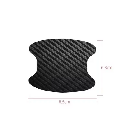 Stylowe naklejki pod klamki – wzór carbon, zestaw 4 szt