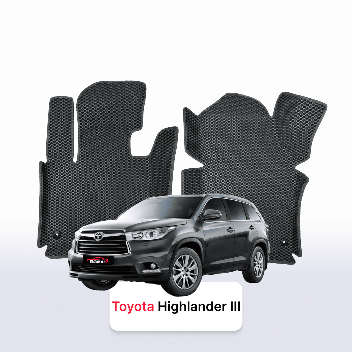 Custom-Fit 3D EVA Car Mats for Toyota Highlander III gen 2013–2019 year SUV 5-door