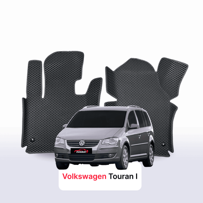 Custom-Fit 3D EVA Car Mats for Volkswagen Touran I gen 2003–2015 year Minivan Petrol EVA heel pad