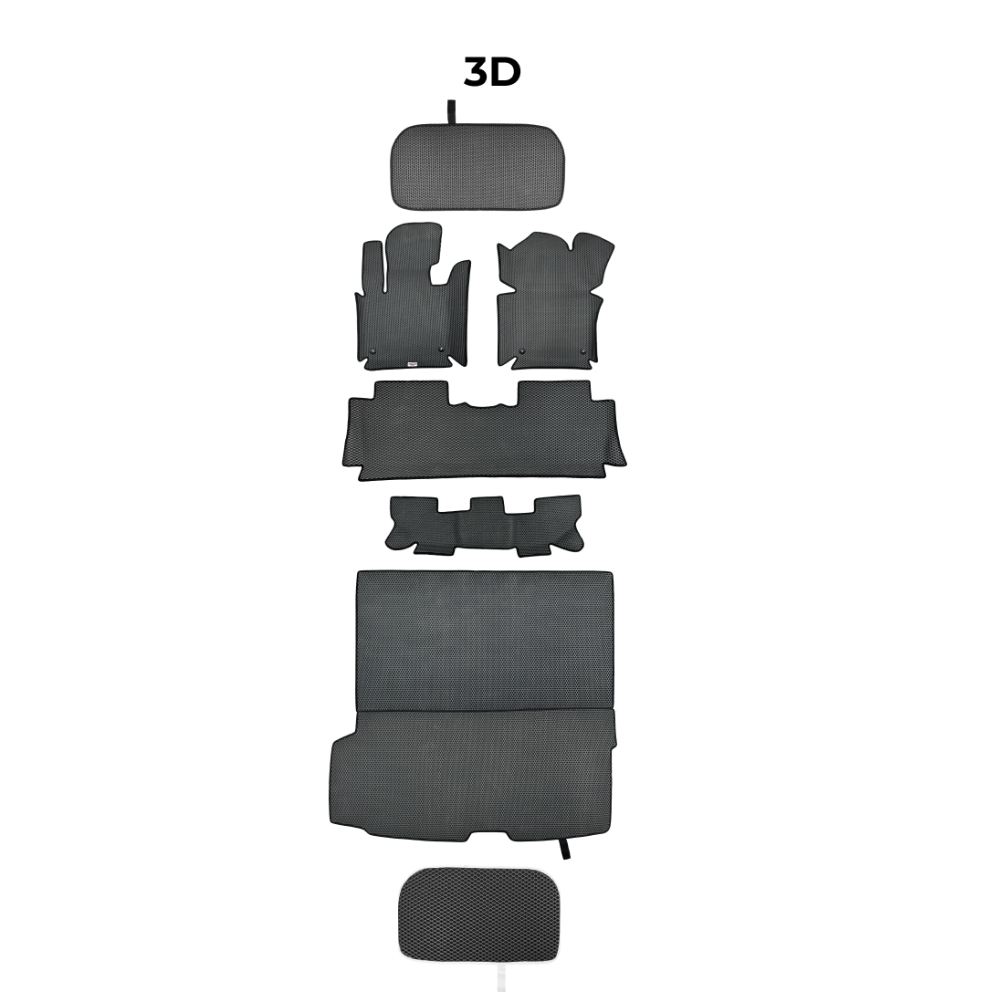 EVA Dywaniki samochodowe od EVA MATS 3D do Tesla Model X 1 gen 2015-2026 rok Electro SUV 6 os.