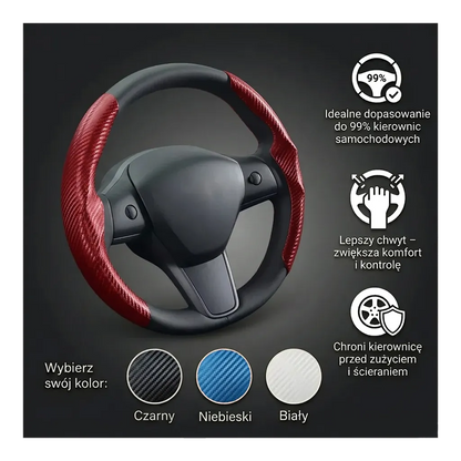 Universal Carbon Fibre Steering Wheel Cover