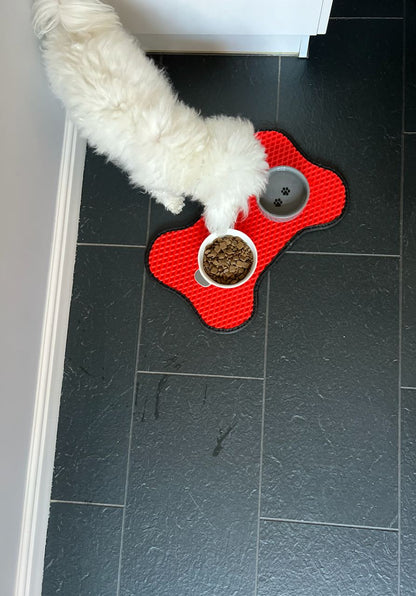 Bone-shaped Pet Bowl Mat