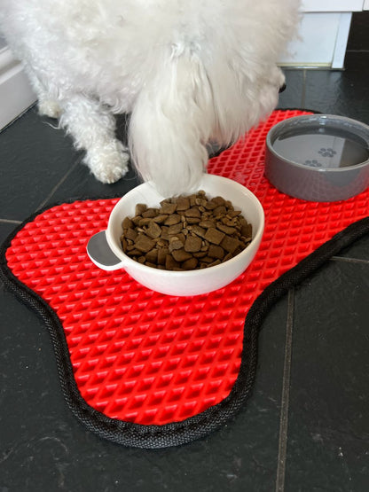 Bone-shaped Pet Bowl Mat